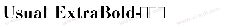 Usual ExtraBold字体转换
